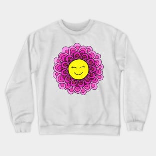 Happy Face Flower Crewneck Sweatshirt